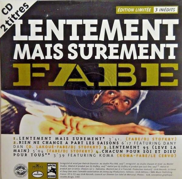 Album cover art for "Lentement mais sûrement" by Fabe