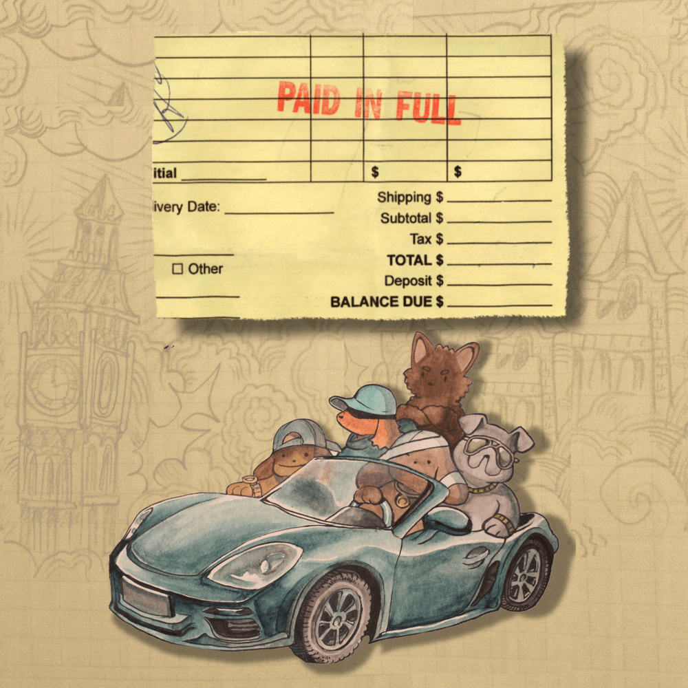 Album cover art for "Paid In Full" by AJ Tracey & Big Zuu & Wax (MTP) & D7 & Ets