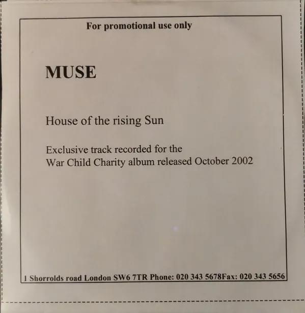 Album cover art for "House Of The Rising Sun" by Muse