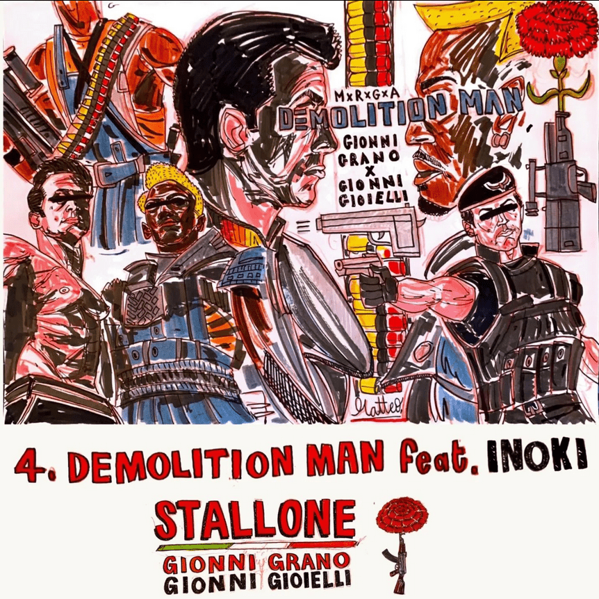 Album cover art for "Demolition Man" by Gionni Grano & Inoki