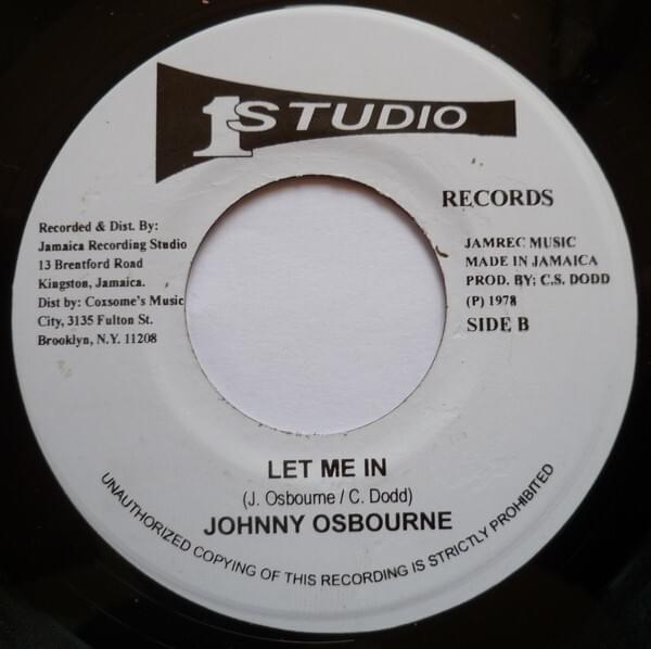 Album cover art for "Let Me In" by Johnny Osbourne