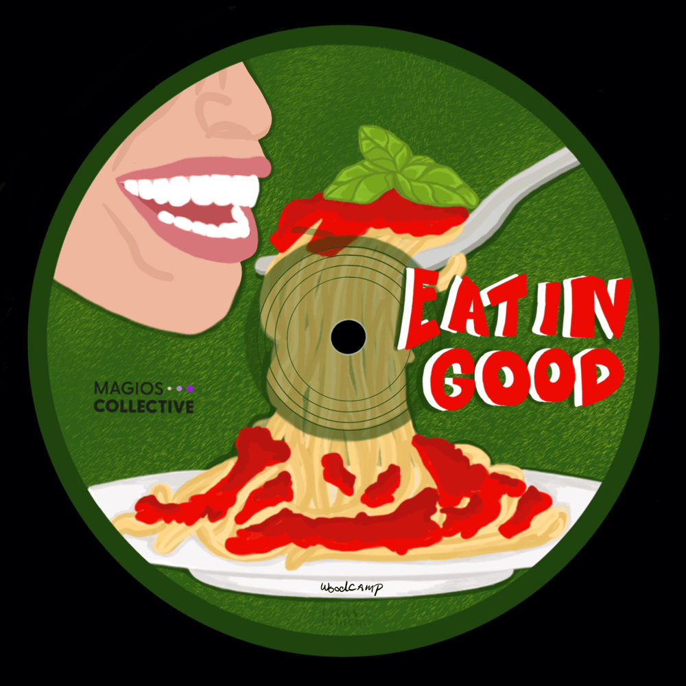 Album cover art for "Eatin’ Good" by Woodcamp