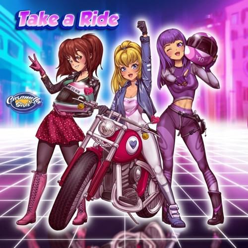 Album cover art for "Take A Ride" by Caramella Girls