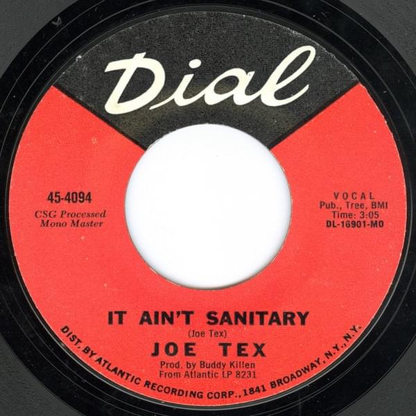 Album cover art for "It Ain’t Sanitary" by Joe Tex