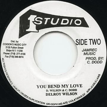 Album cover art for "You Bend My Love" by Delroy Wilson