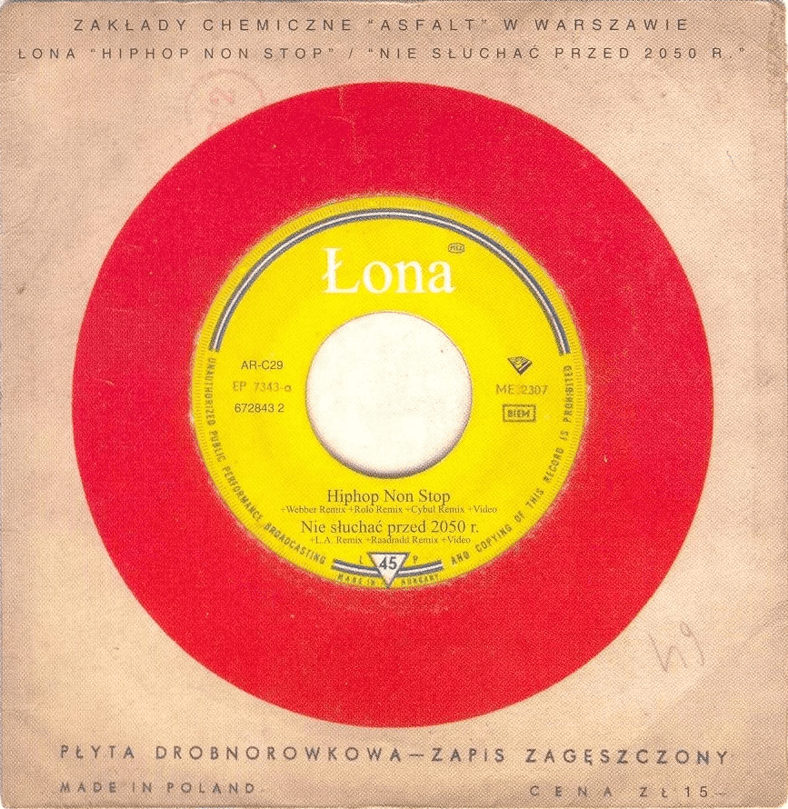 Album cover art for "Nie słuchać przed 2050 r." by Łona