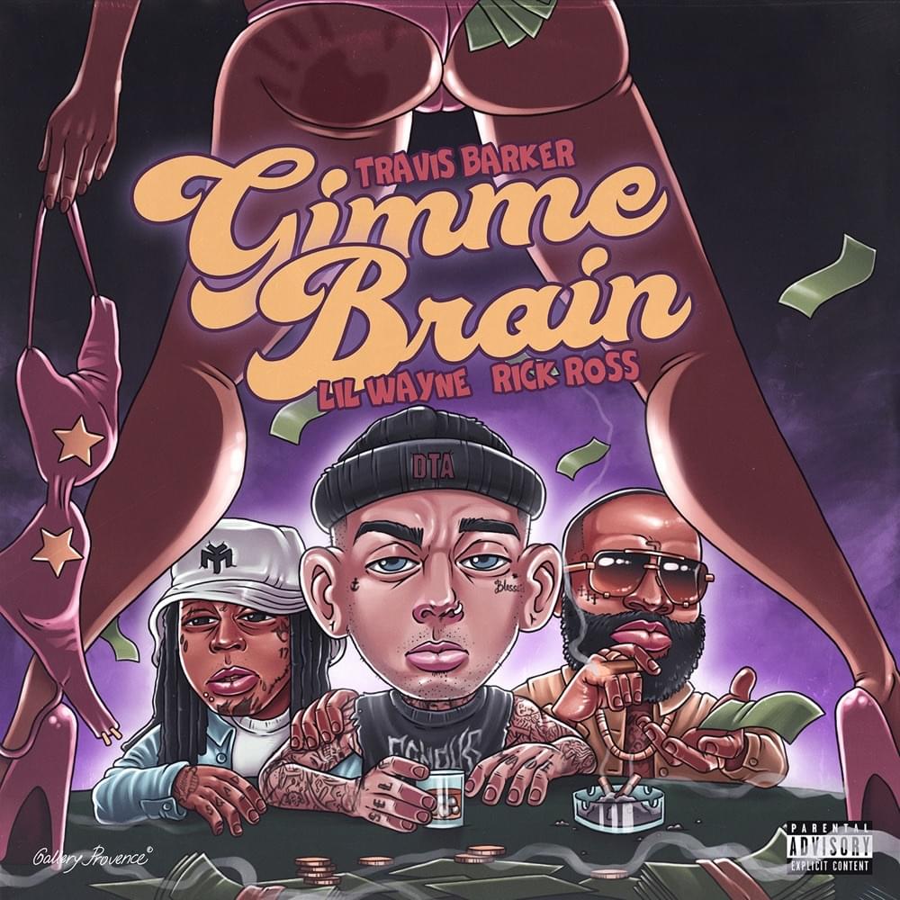 Album cover art for "Gimme Brain" by Travis Barker