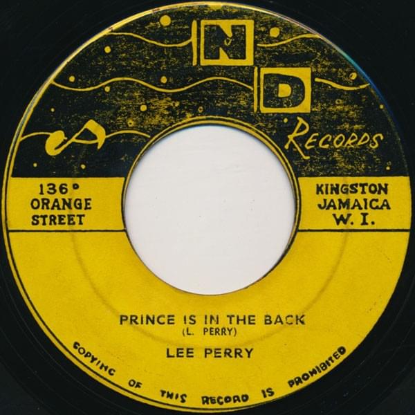 Album cover art for "Prince Is In The Back" by Lee “Scratch” Perry