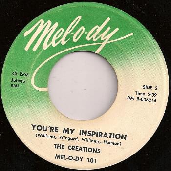 Album cover art for "You’re My Inspiration" by The Creations (Soul)