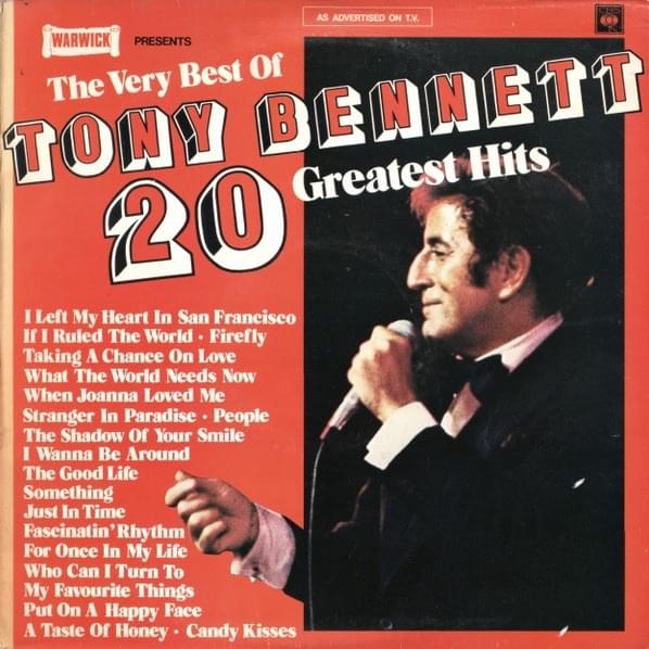 Cover image for The Very Best of Tony Bennett: 20 Greatest Hits