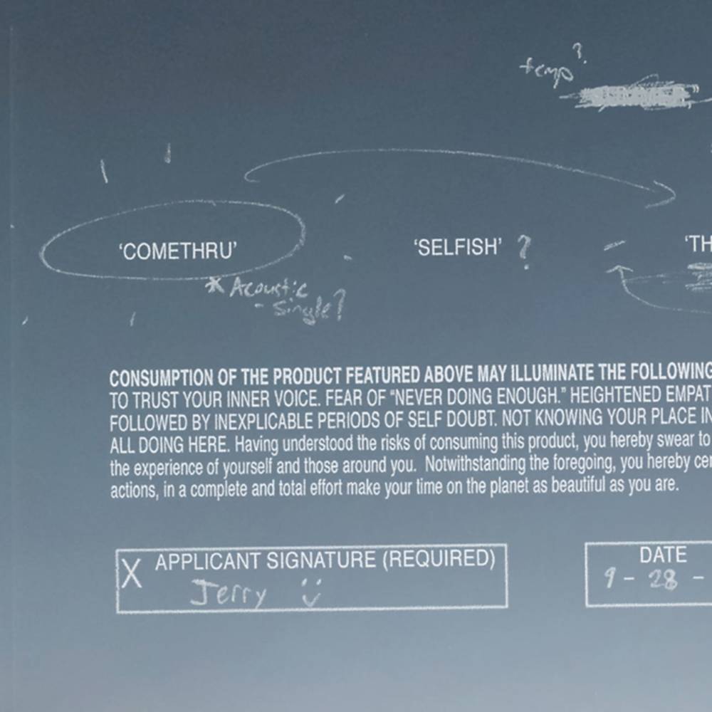 Album cover art for "​comethru" by Jeremy Zucker