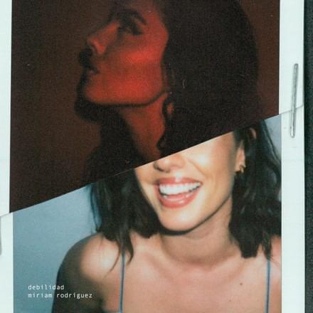 Album cover art for "Debilidad" by Miriam Rodríguez