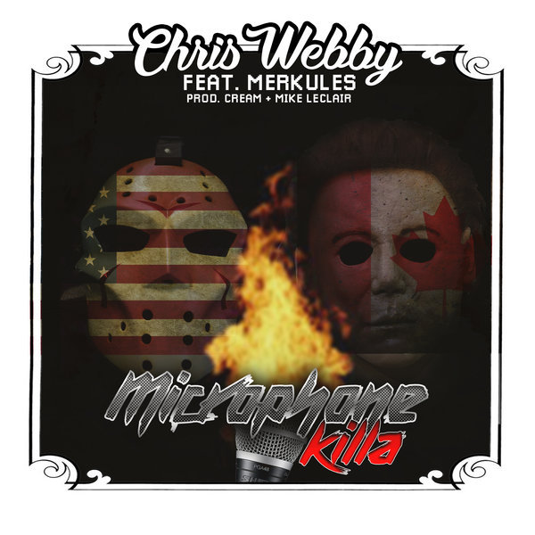 Album cover art for "Microphone Killa" by Chris Webby & Merkules