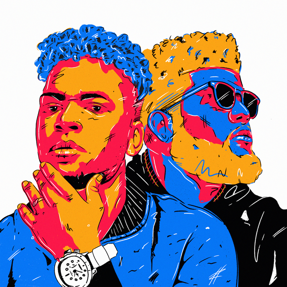 Album cover art for "BACHADRILL" by Redimi2 & Madiel Lara