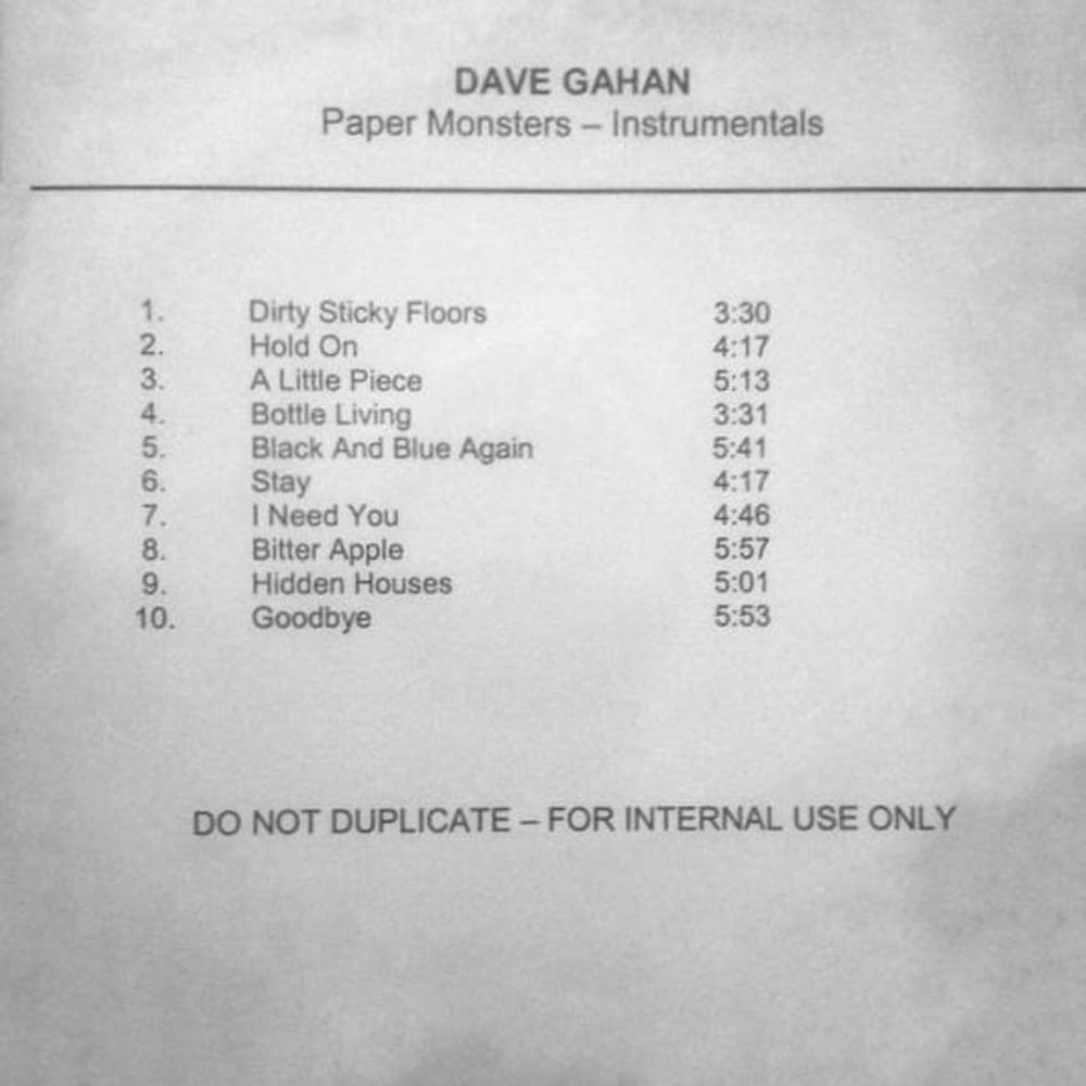 Album cover art for "Goodbye [Instrumental]" by Dave Gahan