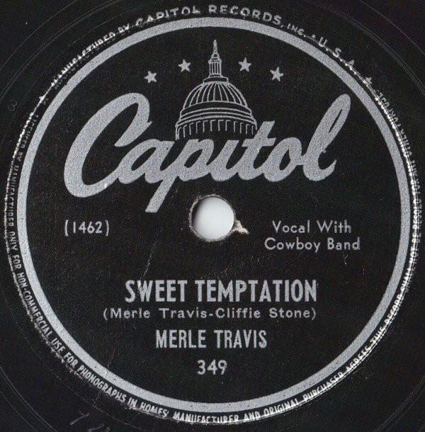Album cover art for "Sweet Temptation" by Merle Travis
