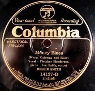 Album cover art for "Money Blues" by Bessie Smith