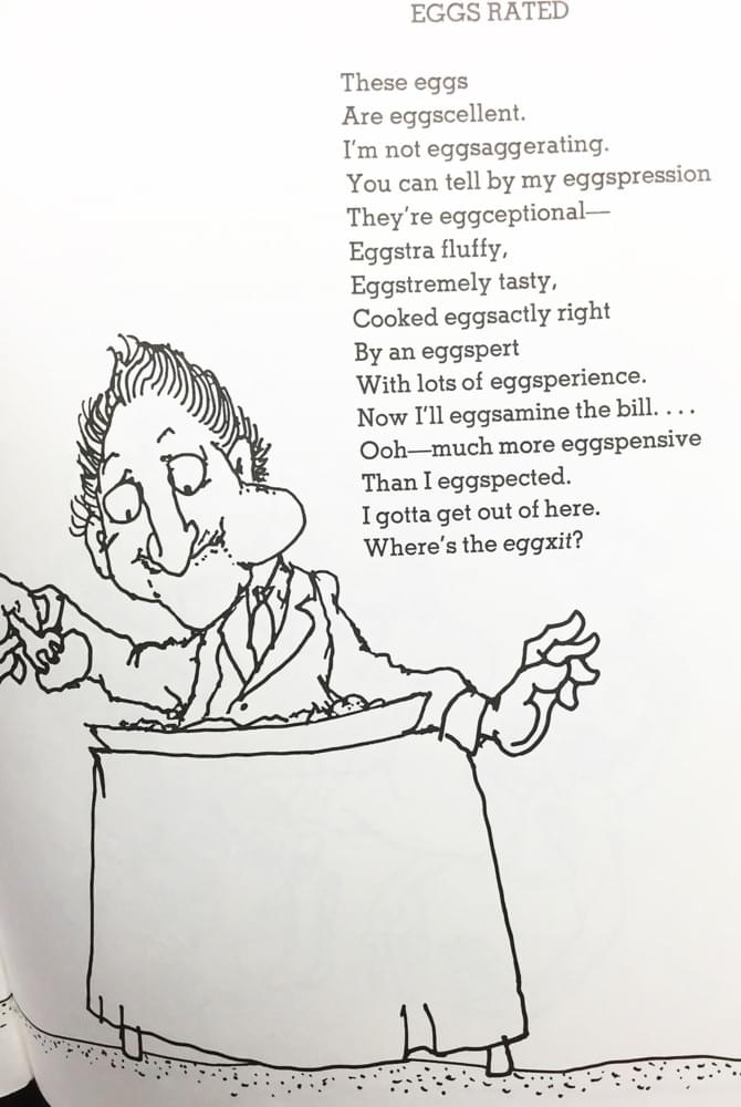 Album cover art for "Eggs Rated" by Shel Silverstein