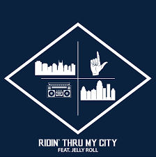 Album cover art for "Ridin’ Thru My City" by Bukshot & Jelly Roll