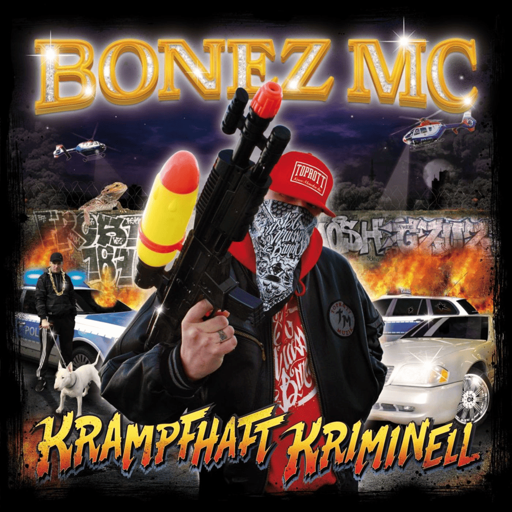 Album cover art for "Geile Zeit" by Bonez MC