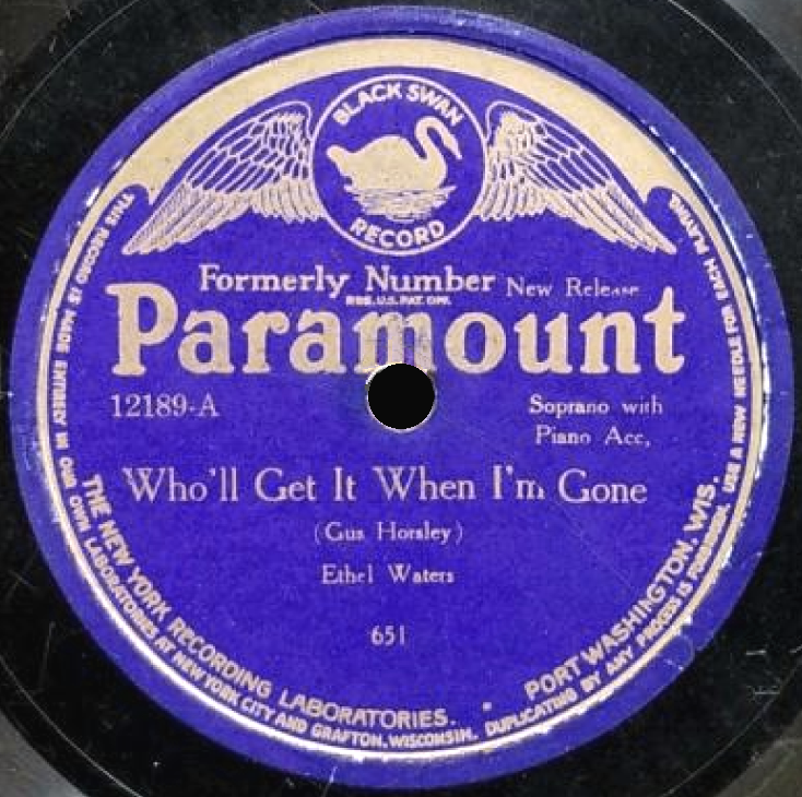 Album cover art for "Who’ll Get It When I’m Gone?" by Ethel Waters