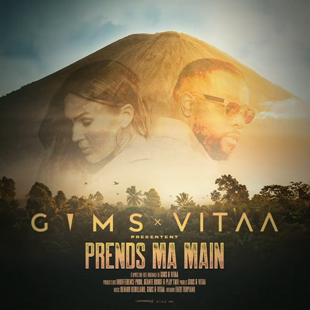 Album cover art for "PRENDS MA MAIN" by GIMS & Vitaa