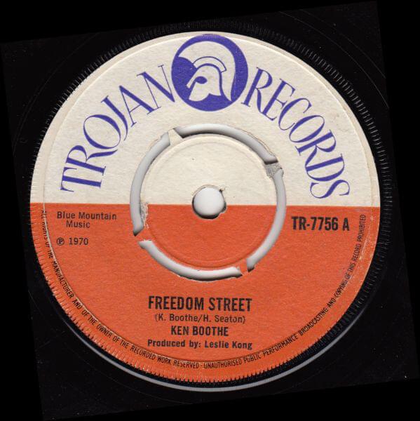 Album cover art for "Freedom Street" by Ken Boothe