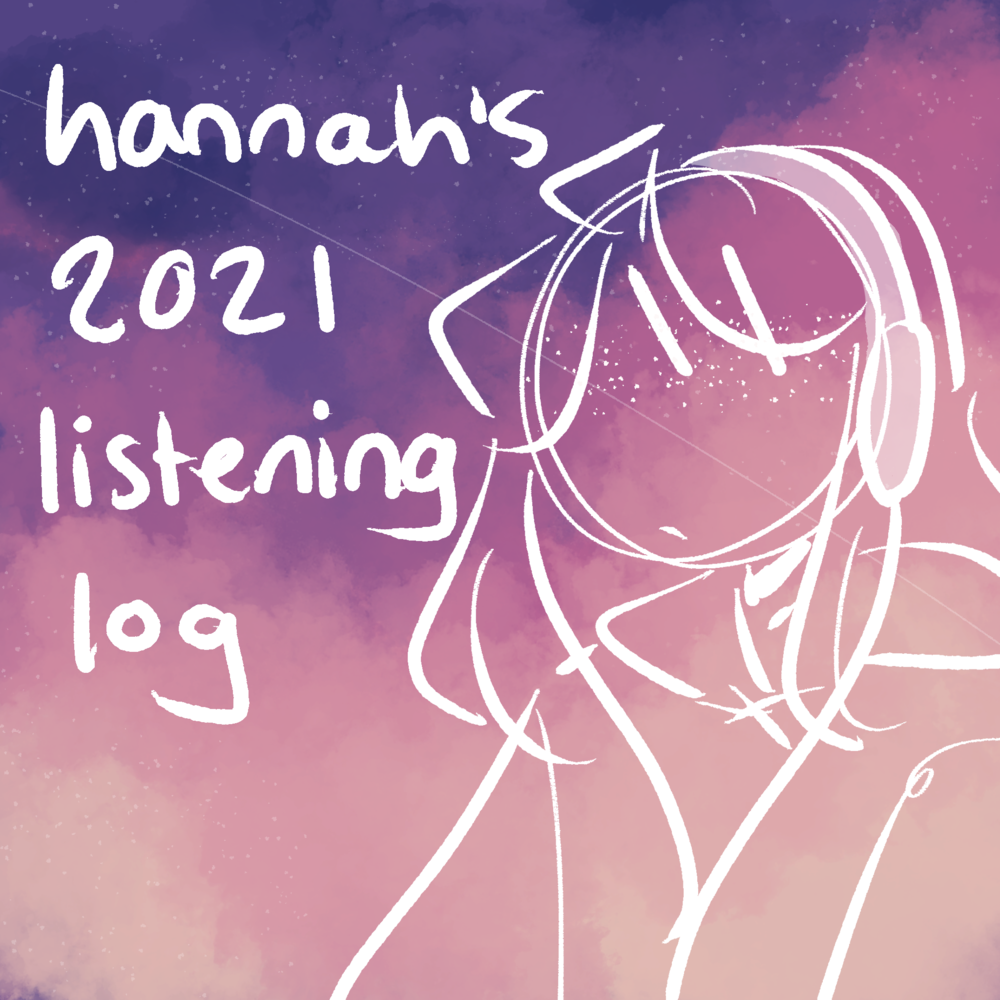 Album cover art for "hannah’s cool kid 2021 listening log" by xxri