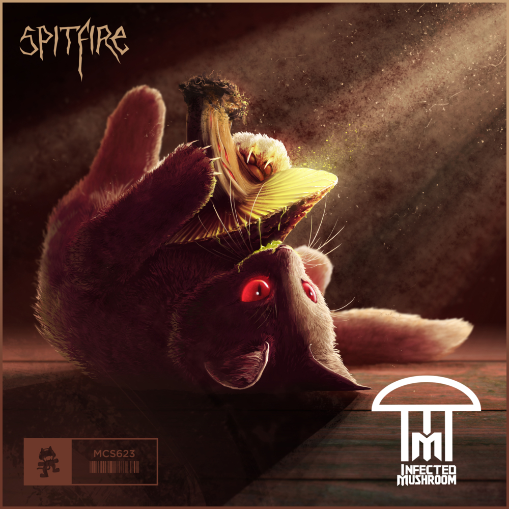 Album cover art for "Spitfire" by Infected Mushroom