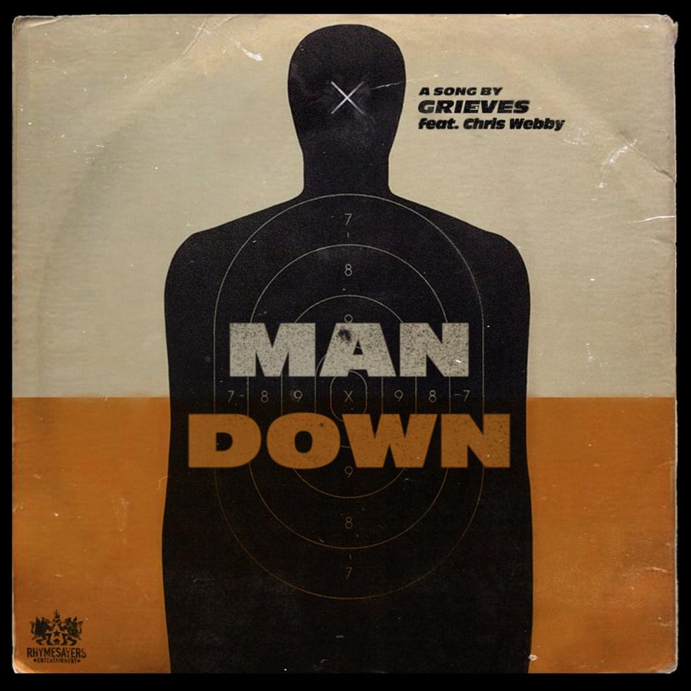 Album cover art for "Man Down" by Grieves & Chris Webby