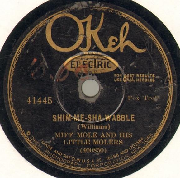 Album cover art for "Shim-Me-Sha-Wabble" by Red Nichols and His Five Pennies