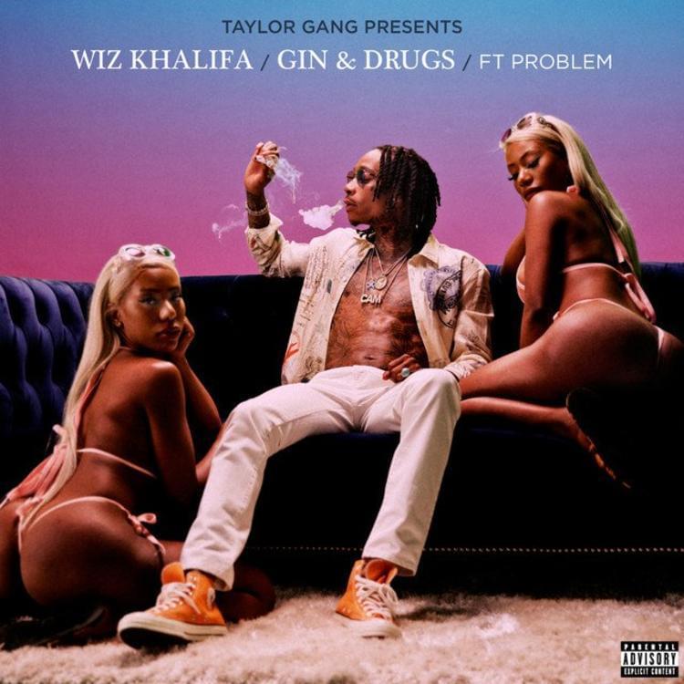 Album cover art for "Gin and Drugs" by Wiz Khalifa & JasonMartin