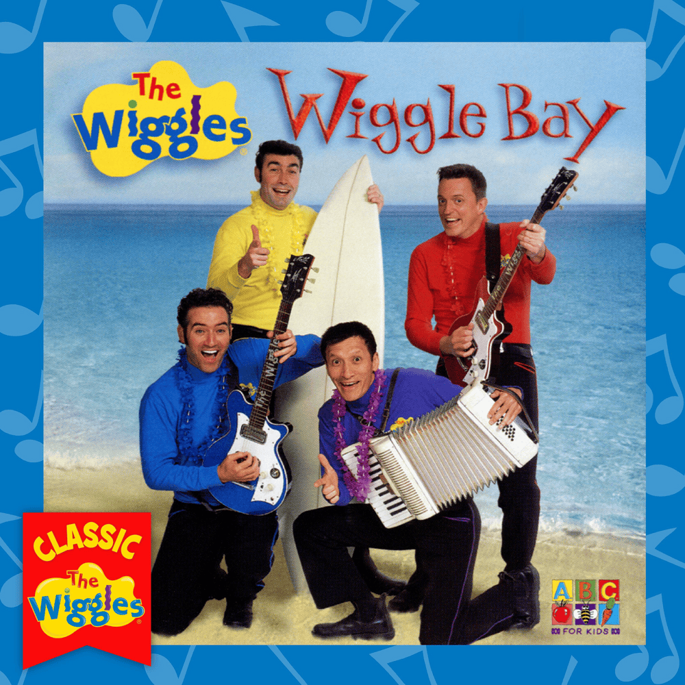 Album cover art for "Dancing in the Sand" by The Wiggles