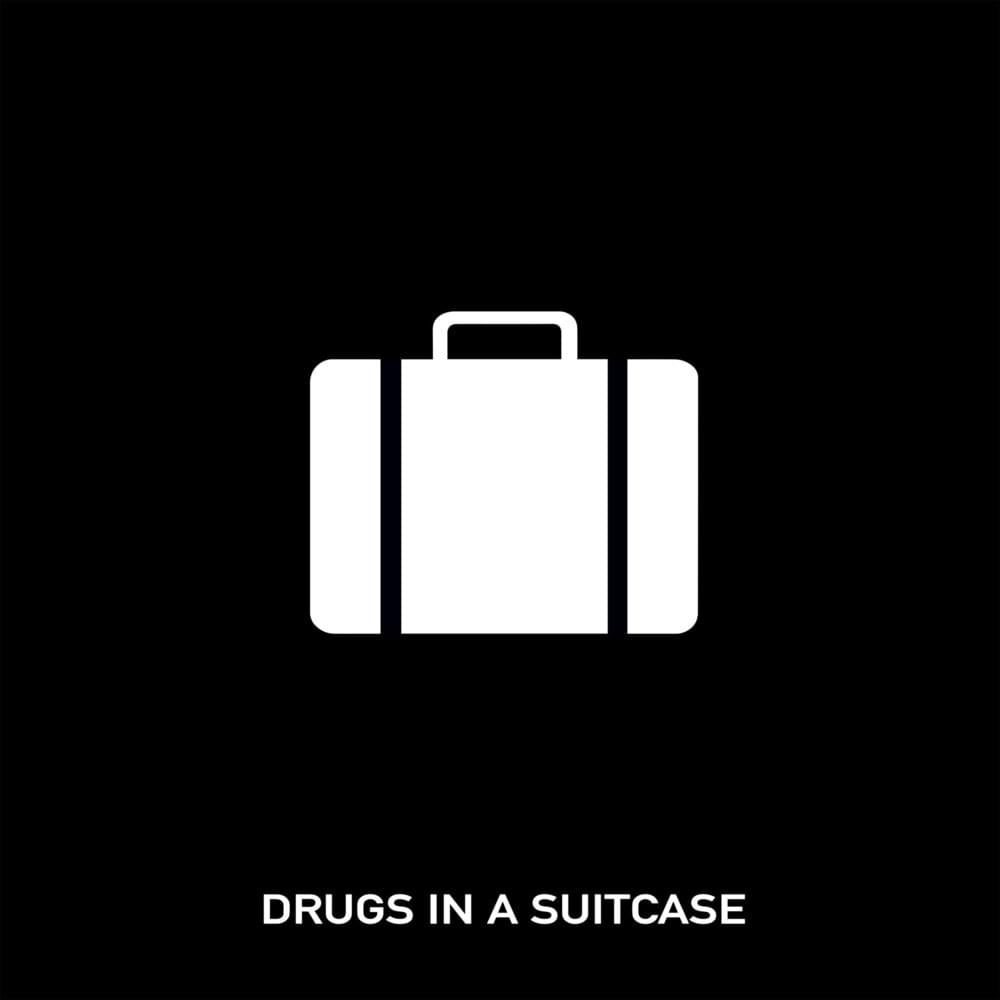 Album cover art for "Drugs in a Suitcase" by Chris Webby