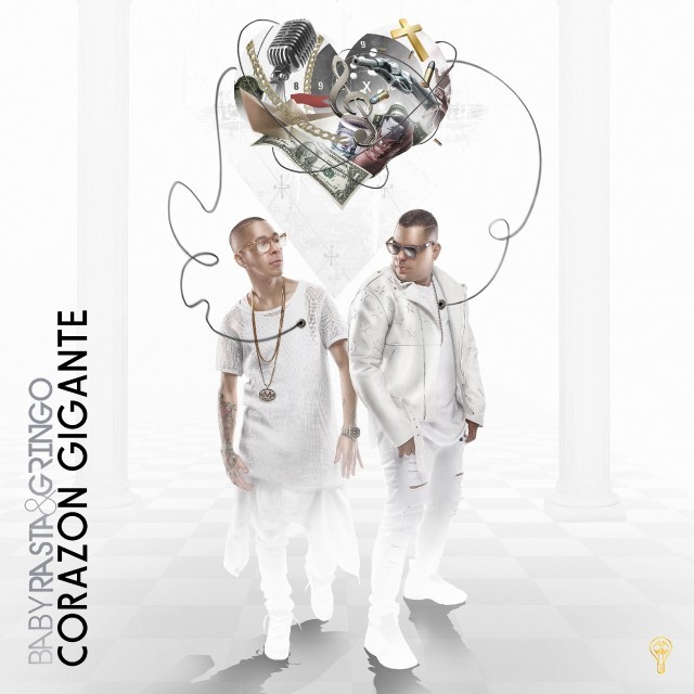 Album cover art for "Corazón Gigante" by Baby Rasta y Gringo