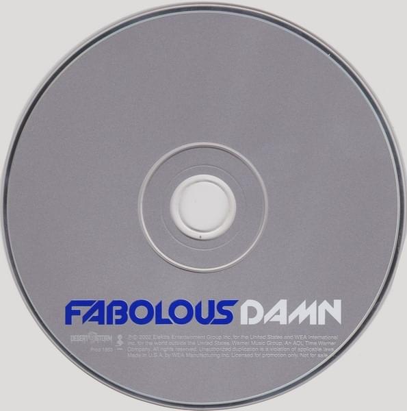 Album cover art for "Damn" by Fabolous
