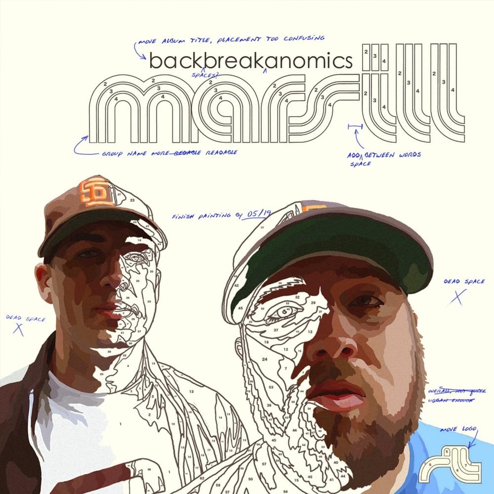 Album cover art for "Planes and Trains" by Mars ILL & Pigeon John & Blueprint