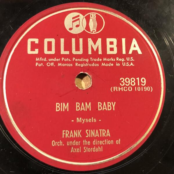 Album cover art for "Bim Bam Baby" by Frank Sinatra