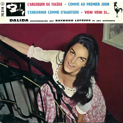 Album cover art for "Vieni vieni si" by Dalida
