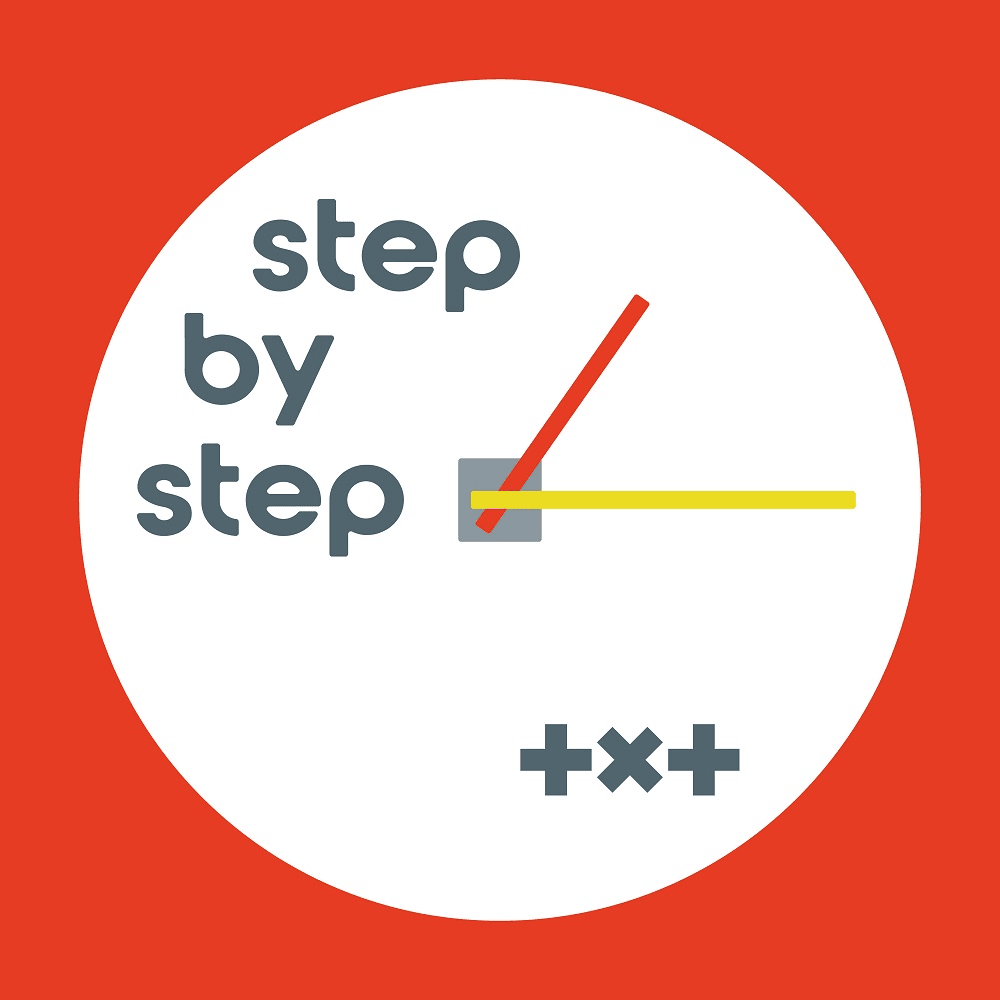 Album cover art for "Step by Step" by TOMORROW X TOGETHER