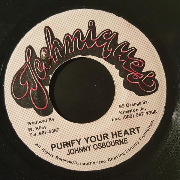 Album cover art for "Purify Your Heart" by Johnny Osbourne
