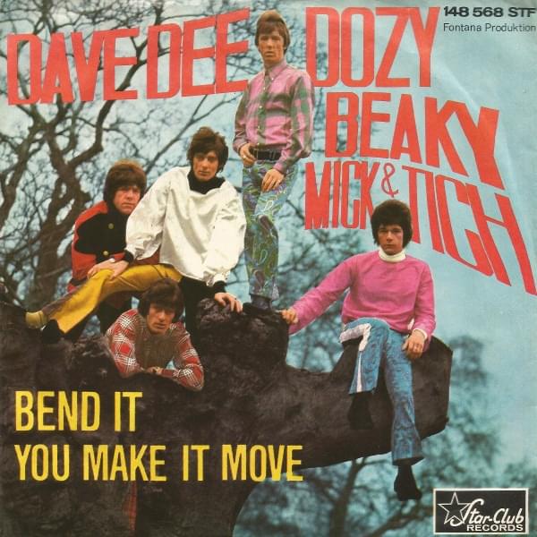 Album cover art for "Bend It" by Dave Dee, Dozy, Beaky, Mick & Tich
