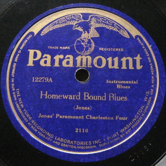 Album cover art for "Homeward Bound Blues" by Jones’ Paramount Charleston Four