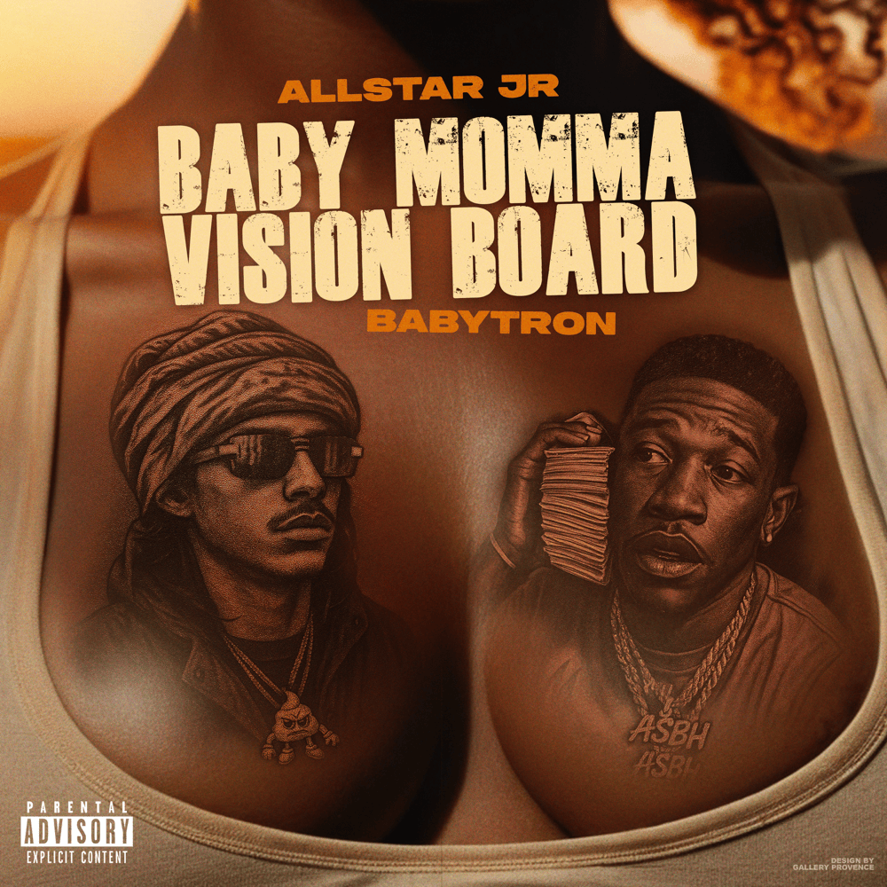 Album cover art for "Baby Momma Vision Board" by AllStar JR