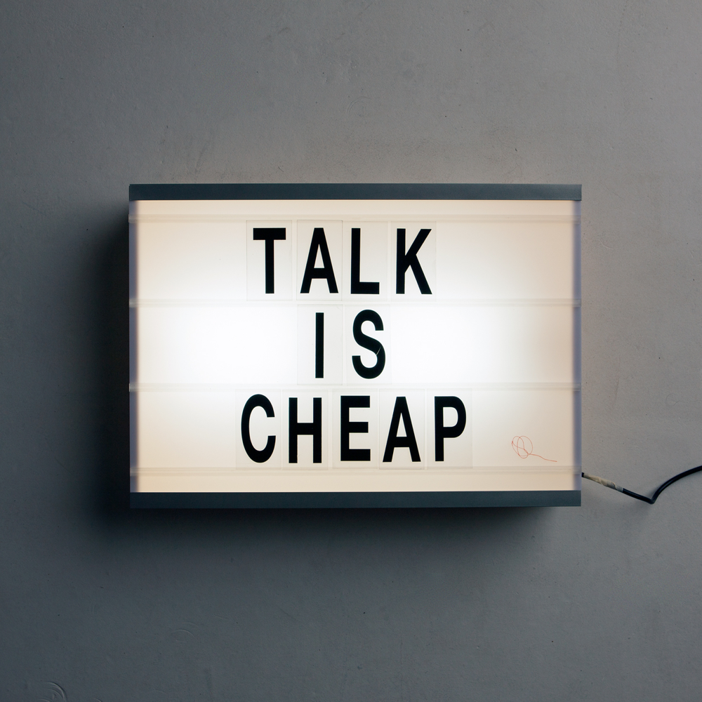 Album cover art for "Talk Is Cheap" by triple j