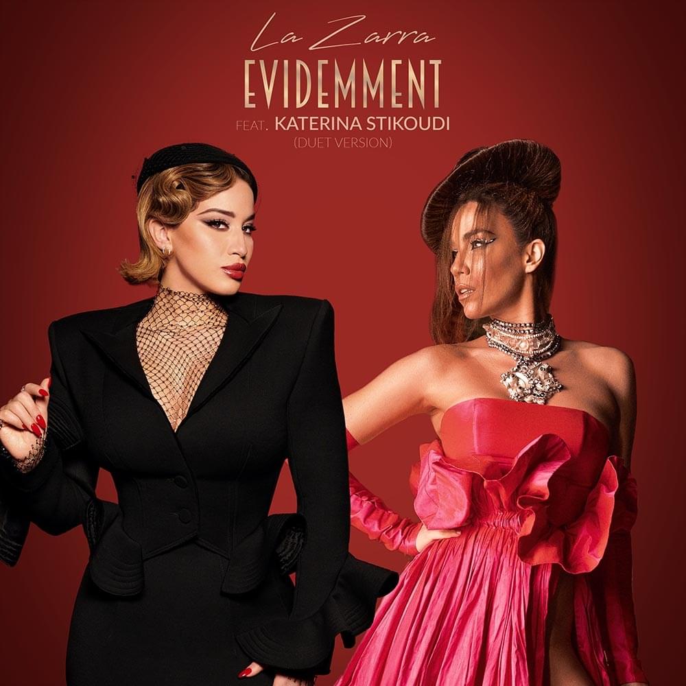 Album cover art for "Évidemment (Duet Version)" by La Zarra & Katerina Stikoudi