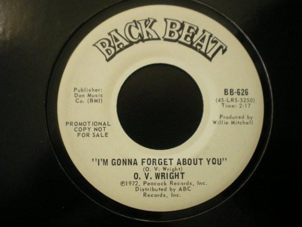 Album cover art for "Gonna Forget About You" by O.V. Wright