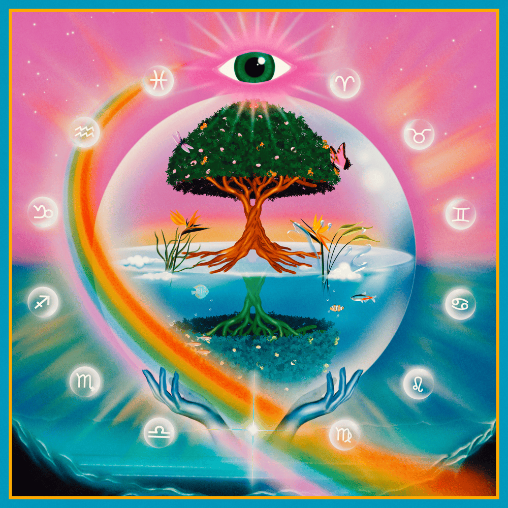 Album cover art for "Fogata (Leo)" by Bomba Estéreo
