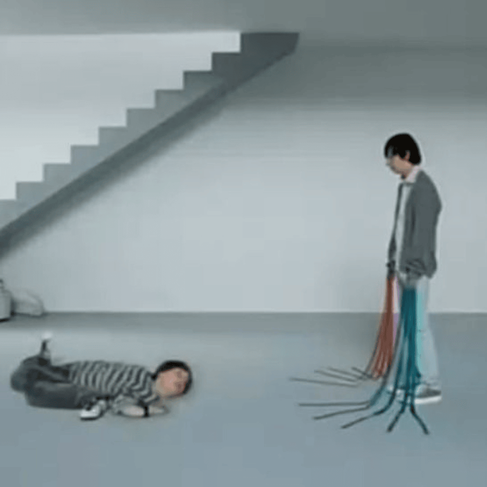 Album cover art for "living in a shadow" by wifiskeleton