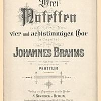 Cover image for Drei Motetten, Op. 110